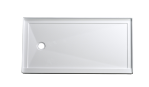 Bandeja de ducha grande delgada de resina acrílica antifugas Base profunda sin cubierta de drenaje - Product Image 2