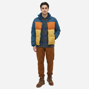 2025 New Arrival Windbreaker Men Outdoor <b>Bubble</b> <b>Coats</b> Puffer Jacket High Quality Collar Made in Pakistan OEM Men's Jackets - Product Image 1
