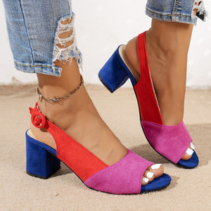 <span class=keywords><strong>Sandali</strong></span> Estivi da <span class=keywords><strong>Donna</strong></span> 2026 di Nuova Collezione, Modello Designer, <span class=keywords><strong>Taglie</strong></span> <span class=keywords><strong>Grandi</strong></span>, Colorati, con Suola Spessa Quadrata, Ciabatte Estive con Tacco per <span class=keywords><strong>Donna</strong></span> - Product Image 3