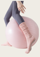Chaussettes antidérapantes en coton peigné 92 % personnalisées 2026, avec bout sans couture relié à la main, modèle Scrunch Crew, OEM