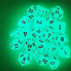 Juego de Dados Poliédricos Luminosos de Acrílico de 7 Piezas para Juegos de Mesa, Venta al Por Mayor - Product Image 2