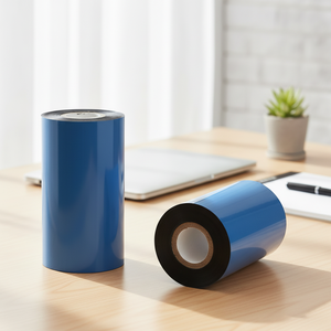 ริบบิ้นถ่ายโอนความร้อนขนาด 55 มม. x 300 ม. หมึกเรซินสีดำ แกนกลางขนาด 1 นิ้ว สำหรับพิมพ์บาร์โค้ด - Product Image 1