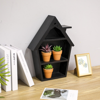Étagère en bois de style gothique BSCI pour figurines d'horreur, décoration de maison noire, étagère murale ou étagère de table