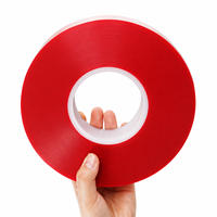 Ruban adhésif isolant antistatique en polyester rouge, résistant à la chaleur, auto-adhésif, simple face, en silicone PET
