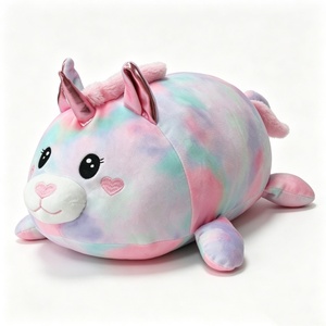 Peluche licorne personnalisée, coussin licorne en peluche, peluche licorne tie-dye, jouet licorne mignon, peluche licorne pastel - Product Image 5
