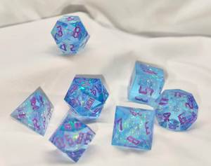 <span class=keywords><strong>Juego</strong></span> <span class=keywords><strong>de</strong></span> <span class=keywords><strong>dados</strong></span> poliédricos <span class=keywords><strong>de</strong></span> resina azul brillante, <span class=keywords><strong>dados</strong></span> hechos a mano con bordes afilados, <span class=keywords><strong>dados</strong></span> para juegos <span class=keywords><strong>de</strong></span> rol <span class=keywords><strong>de</strong></span> mesa, accesorio para juegos <span class=keywords><strong>de</strong></span> mesa - Product Image 3