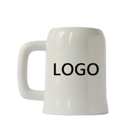 Vente chaude personnalisé chope de bière en céramique avec couvercle réservoir logo imprimé en grès tasse de bière octoberfest de dîner de tasse de cadeau de bureau