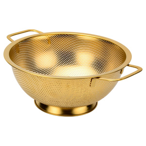 Colador de Metal para Frutas y Verduras con Asa, Utensilio de Cocina de Acero Inoxidable - Product Image 1