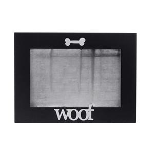 Con chó bằng gỗ màu đen Woof khung ảnh dễ thương vật nuôi khuôn mặt hình ảnh khung cho người yêu động vật Quà Tặng Máy tính để bàn kệ treo tường khung trang trí - Product Image 1