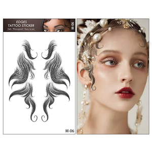 Autoadesivo del tatuaggio dei capelli del <span class=keywords><strong>bambino</strong></span> del tatuaggio del bordo dell'attaccatura dei capelli duratura su ordinazione temporanea impermeabile di nuovo disegno - Product Image 5