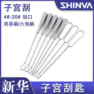 Cuchara para Curetaje Uterino 2808 8 #   Instrumento Ginecológico con Mango de Seis Lados en Forma de Anillo - Product Image 4