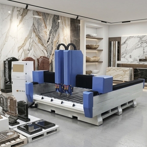 Machine de gravure CNC à double tête Supercnc pour marbre, porcelaine, céramique, pierres tombales, lettres 3D, avec moteur Leadshine758 5.5KW - Product Image 3