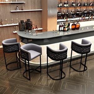 Tabouret <span class=keywords><strong>haut</strong></span> de gamme en métal avec éponge haute densité pour café, <span class=keywords><strong>bar</strong></span>, <span class=keywords><strong>fauteuil</strong></span> - Product Image 3