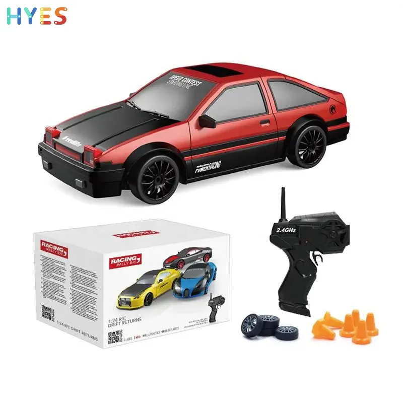 Huiye 1/24 RC รถดริฟท์ของเล่นในร่มกลางแจ้ง2.4G รถควบคุมระยะไกลสมจริงโมเดลวิทยุไฟฟ้ารถของเล่นสำหรับเด็กของขวัญ