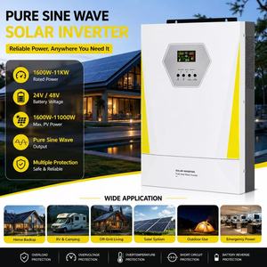 Convertisseur solaire hybride haute performance 1600W 3KW 24V monophasé pour système solaire hybride domestique, convertisseur de batterie lithium-ion 24V - Product Image 4