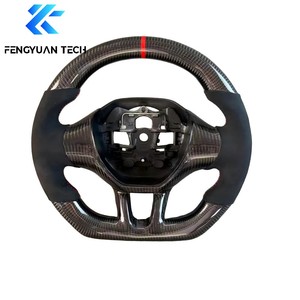 Volant en cuir chauffant personnalisé, forgé, avec LED et fibre de carbone pour Peugeot RCZ 206/207/208/<span class=keywords><strong>308</strong></span>/408/508/MK1/<span class=keywords><strong>GTI</strong></span> - Product Image 6