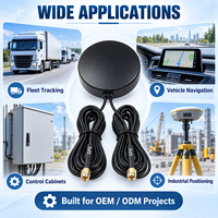 Antenne GPS double étanche IP67, antenne externe adhésive magnétique de haute qualité pour communication, 28dBi SMA