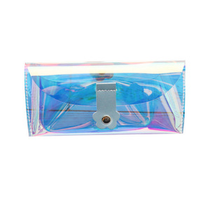 Étui à lunettes de style coréen découpé au laser, sac/pochette à lunettes en PVC coloré, sac de rangement transparent et antichoc. - Product Image 2
