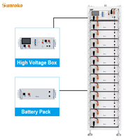Batteries solaires haute tension Deye LFP 100Ah 51.2V 15Kwh 30Kwh 60Kwh 6000 cycles, montées sur rack, batterie Lifepo4