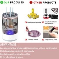 Appareil portable automatique de nettoyage et de séchage des pinceaux de maquillage, nettoyeur de pinceaux de maquillage rotatif, nettoyeur de pinceaux de maquillage électrique