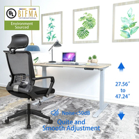 Table de bureau électrique à hauteur réglable à prix avantageux, avec cadre vertical élévateur, ergonomique et à mémoire de forme