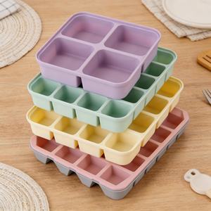 Molde de silicona personalizado para purés de frutas y snacks de bebé con seis compartimentos y contenedor de congelación para seguridad alimentaria - Product Image 3