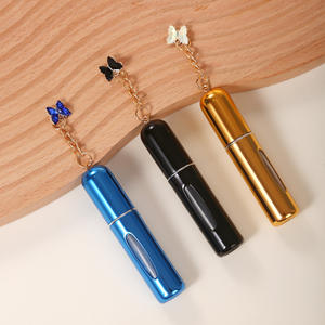 5ml Aluminum Tube Glass Portable Perfume <strong>Spray</strong> Bottle with Butterfly Pendant <strong>Window</strong> Travel Packaging - Product Image 3