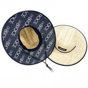 Chapeaux de paille personnalisés bon marché, amérique sombrero plage sauvetage de surf vente <span class=keywords><strong>en</strong></span> gros chapeaux de paille - Product Image 1