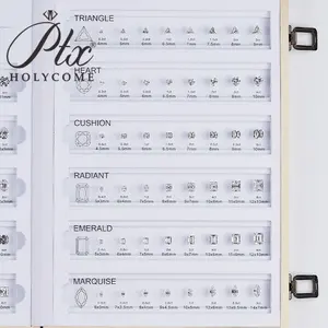 Halka boyutu referans tüm şekiller taşlar takı yapma elmas karat grafik 5A kübik zirkonya karşılaştırma tablosu seti özelleştirmek - Product Image 6