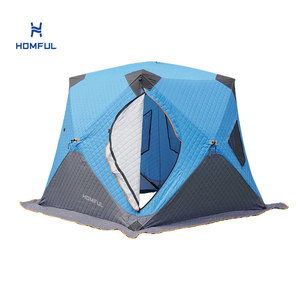HOMFUL Portable 4 Person Ice Fishing <strong>Tent</strong> Insulated Ice Fishing Shelter Thermal Fishing <strong>Tent</strong> - Product Image 1