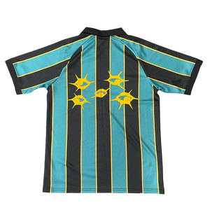 เสื้อฟุตบอลลายทางคลาสสิกเสื้อฟุตบอลผ้าโพลีเอสเตอร์ระบายอากาศแห้งเร็วแบบกำหนดเอง - Product Image 2