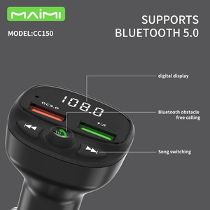Maimi LED Hiển Thị Kỹ Thuật Số 30W Cổng USB Điện Thoại Di Động <span class=keywords><strong>Bluetooth</strong></span> Car Charger Sạc Nhanh Với MP3 Chức Năng Sạc Nhanh Adapter - Product Image 6