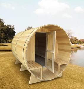 Sauna de madera húmeda con estufa, barril de cedro - Product Image 1