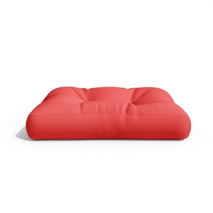 Coussin de palette d'extérieur en polyester rouge moyen, résistant à l'eau, rectangulaire, pour espaces de vie extérieurs - Product Image 1