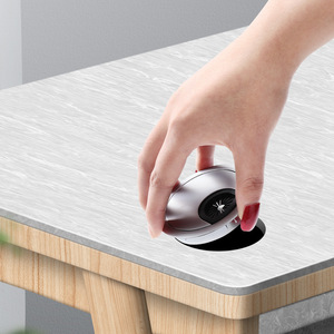 Caja redonda de aleación de zinc para cables, accesorio duradero para la gestión de cables en escritorios de oficina - Product Image 1