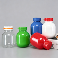 Bouteilles en plastique PET colorées de qualité supérieure, vides, pour médicaments, capsules, bonbons, emballage