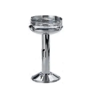 Hot Sale Outdoor Patio Garden BBQ Barbecue Barbeque bbqgrills Stainless Steel Pedestal Standing Charcoal Column Grills