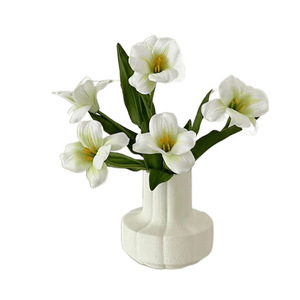 Vase de fleurs artificielles en plastique léger Kch pour décoration de salon, ornement d'anniversaire - Product Image 4