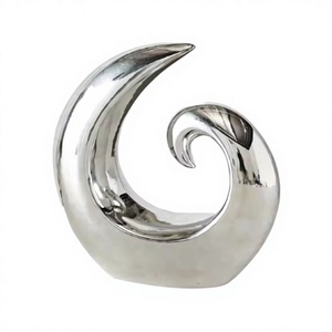 Superior Designed Sculpture Silver Color for Office Hot Sale New Arrival Sculpture Mirror Polished Parties <b>Decorative</b> Showpiece - Product Image 1