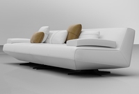 Sofá de Cuero de Primera Capa, Estilo Moderno, Simple y de Lujo, Ajustable, para Tres Personas, Ideal para Oficina en Casa y Sala de Estar