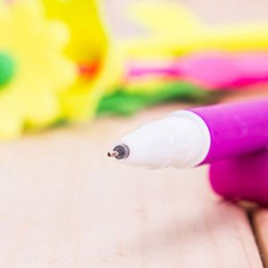 New Wholesale Creative Cute Flower Plastic Gel Ink <b>Pen</b> With Writing in Blue or Black Ink Custom Logo for Children Gift - Product Image 2