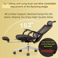 Chaise de bureau ergonomique pivotante à dossier haut en maille, réglable, avec repose-pieds et soutien lombaire, pour poste de travail exécutif