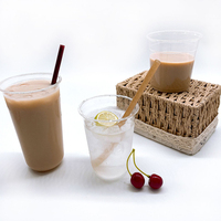 Tasse à café transparente en PLA personnalisée 9 /12 /16/24oz tasse à boire en PLA biodégradable