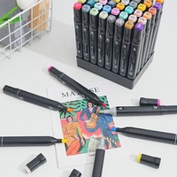 Livraison rapide 120 aquarelle double pointe brosse alcool marqueur stylo pour tableau blanc bricolage dessin