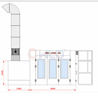 Cabine de peinture en aérosol de meubles de WLD-WS/salle de peinture rideau d'eau à vendre Indonésie