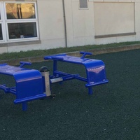 Équipement de planche assise extérieure pour deux personnes Équipement de sport en gros en acier