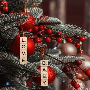 200 pièces carreaux de <span class=keywords><strong>lettres</strong></span> vierges en <span class=keywords><strong>bois</strong></span> inachevé carreaux de Scrabbles vierges en <span class=keywords><strong>bois</strong></span> pour bricolage artisanat fournitures décoration - Product Image 6