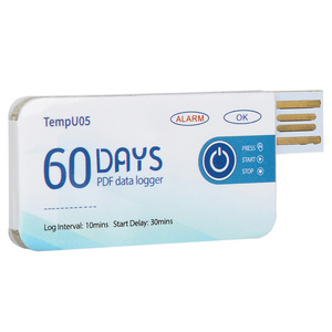 Enregistreur de données de température jetable à usage unique TEMPU05 USB avec temporisation de démarrage et intervalle d'enregistrement - Product Image 2