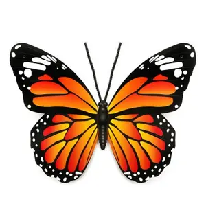 Promosyon açık 3D kelebek süslemeleri çıkarılabilir 40 CM özel kelebek bahçe dekor