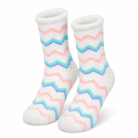 Chaussettes d'hiver chaudes et douillettes en peluche personnalisées pour femmes, avec motifs mignons, en polaire duveteuse, vente en gros OEM